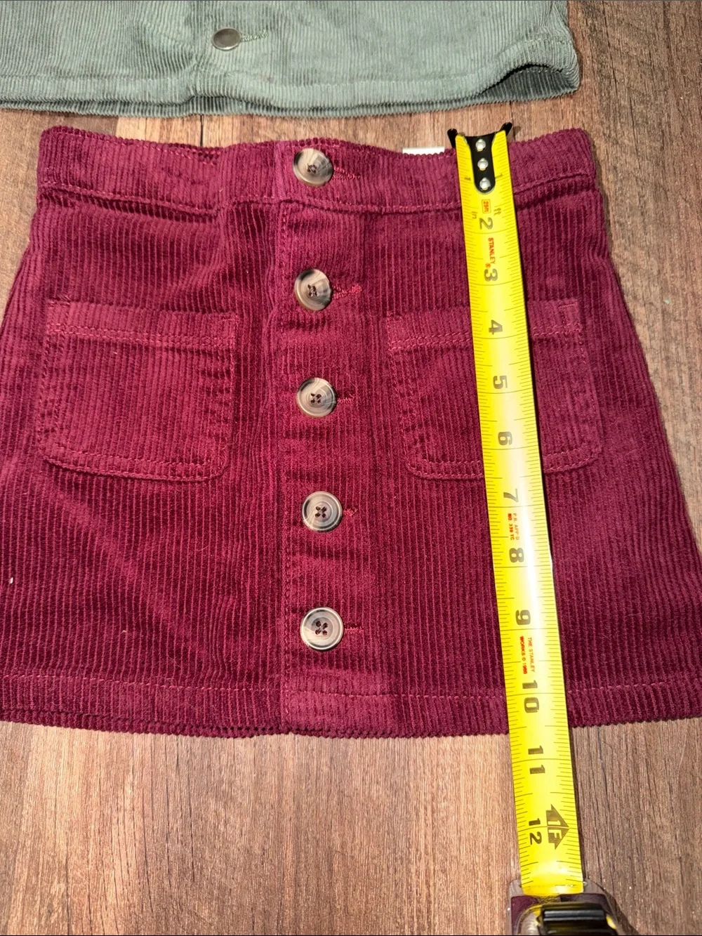 Lot of 2 The Children’s Place Skirt Girls Corduroy Size 4 NWT Green & Burgundy